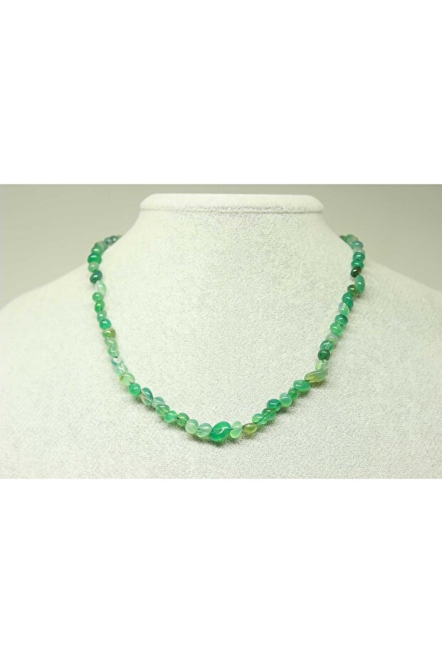 Agate Stone Natural Pieces Necklace (with clip) (25522)