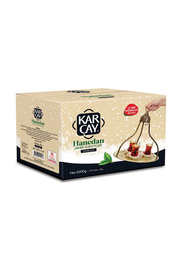 Hanedan Demlik Süzen Poşet Çay 6000Gr (100 Adet x 30Gr x 2 Paket) - 1