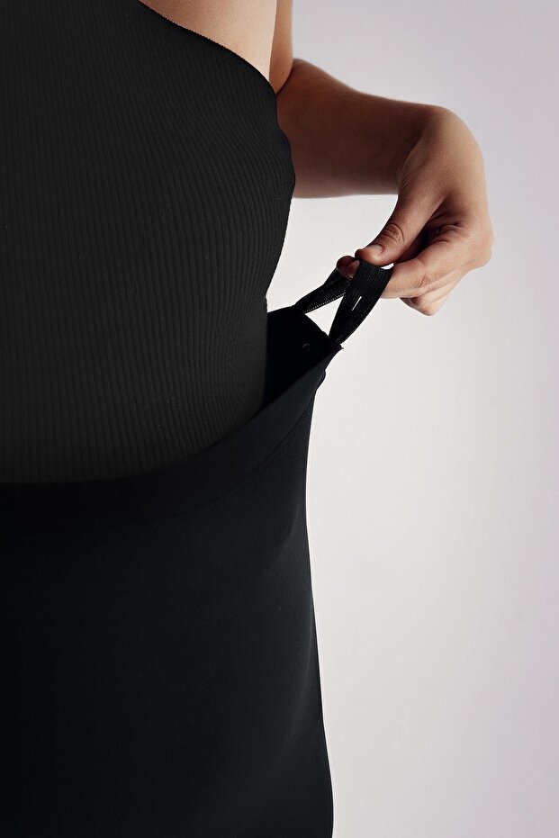 Termikus kapucnis meleg, rugalmas derékrész állítható, téli kismama leggings T10 - 3