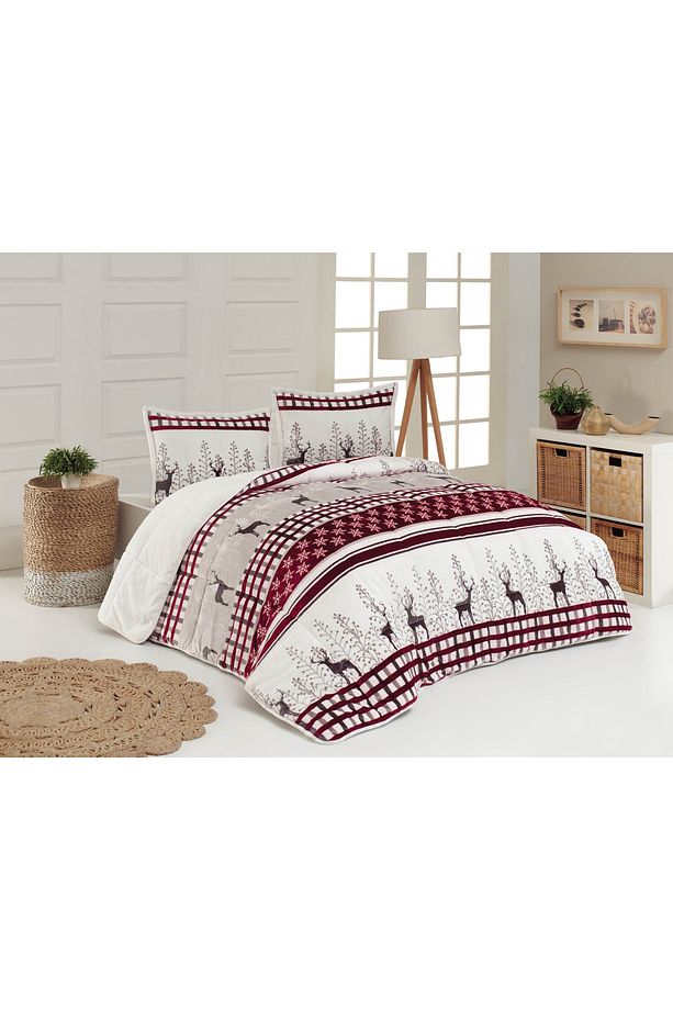 Comforter Tek Kişilik Yorgan Seti - Deer Gri - 1