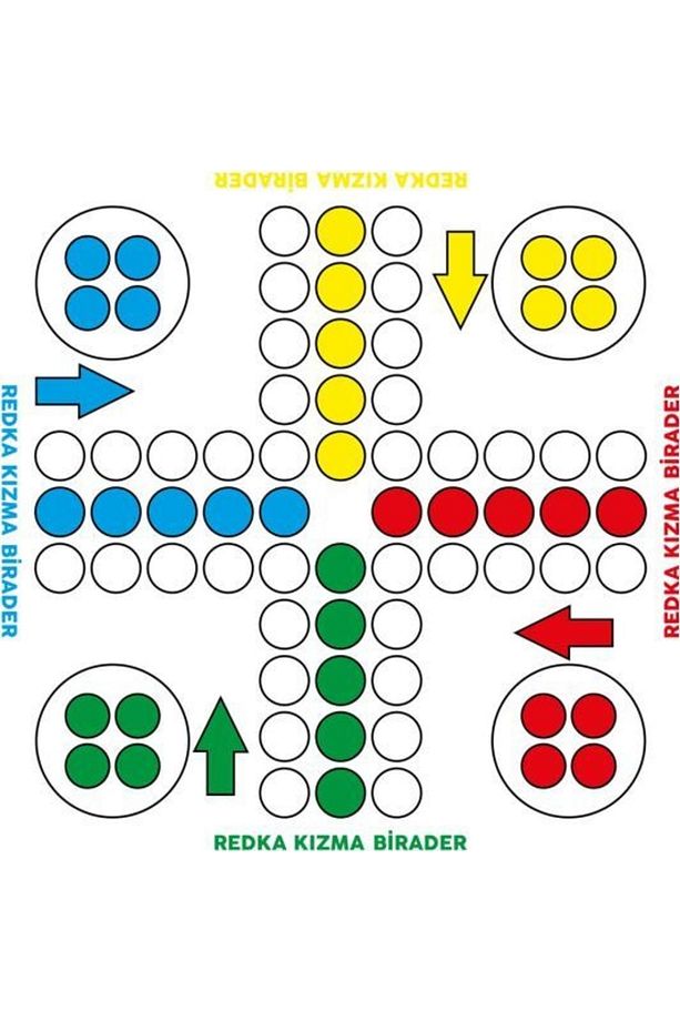 Redka Kızma Birader Oyunu Kızmabirader Ludo Ahşap Zemin - 5