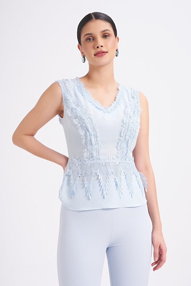 Blz-dantel Işlemeli Bluz - 3