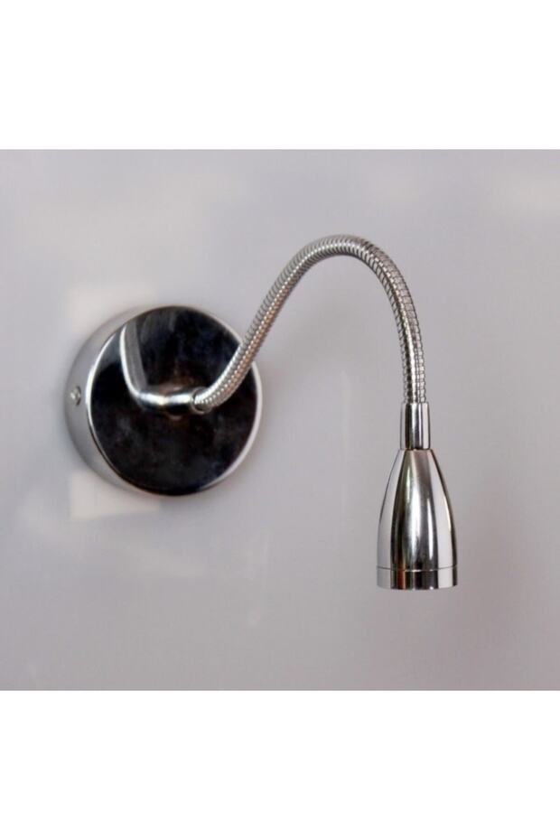 Mylights Gümüş Sipreli Hareketli Okumam Lambası Yatak Başı Gece Lambası Aplik Led Aplik - 4