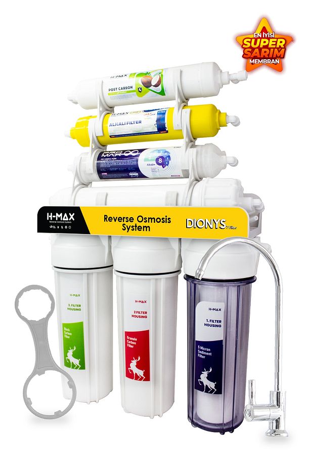 Dionys 7 Filtreli Süper Membranlı 9 Litre Çelik Tanklı Açık Kasa Su Arıtma Cihazı - 0029 - 1