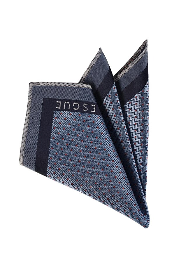 Mavi Desenli Mendil - 1