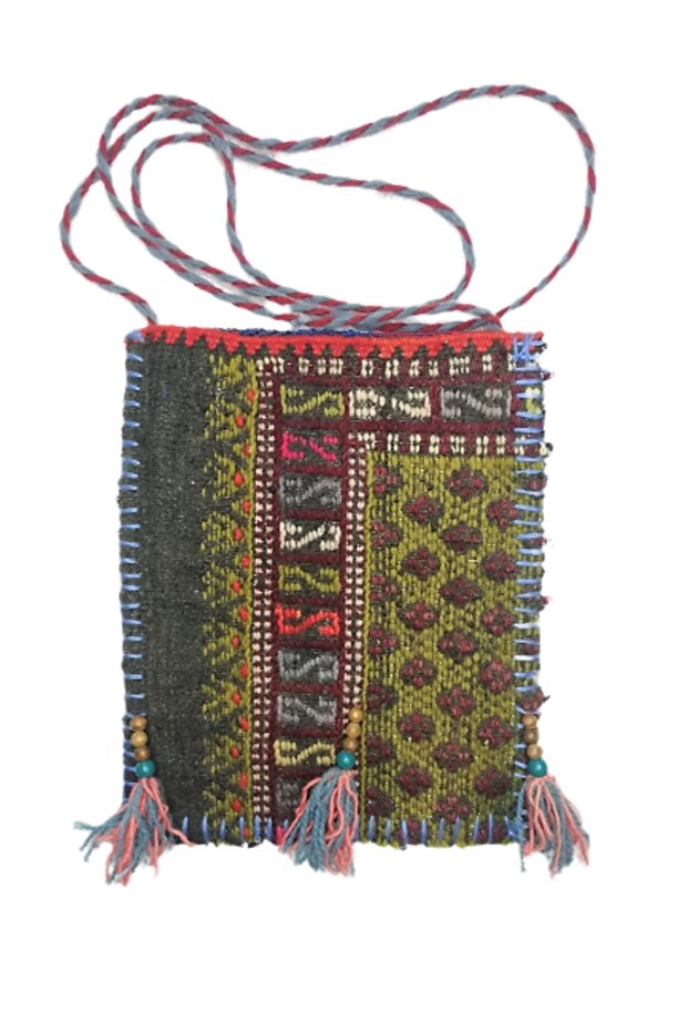 Authentic Root Dyed Wool Rug Bag - 1