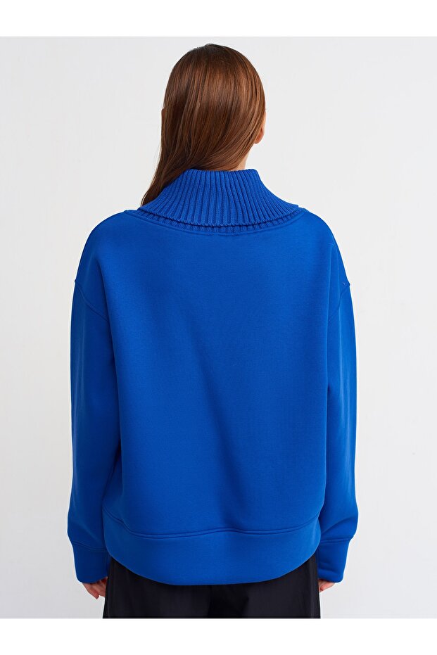 40102 Triko Garnili Sweatshırt-saks - 3