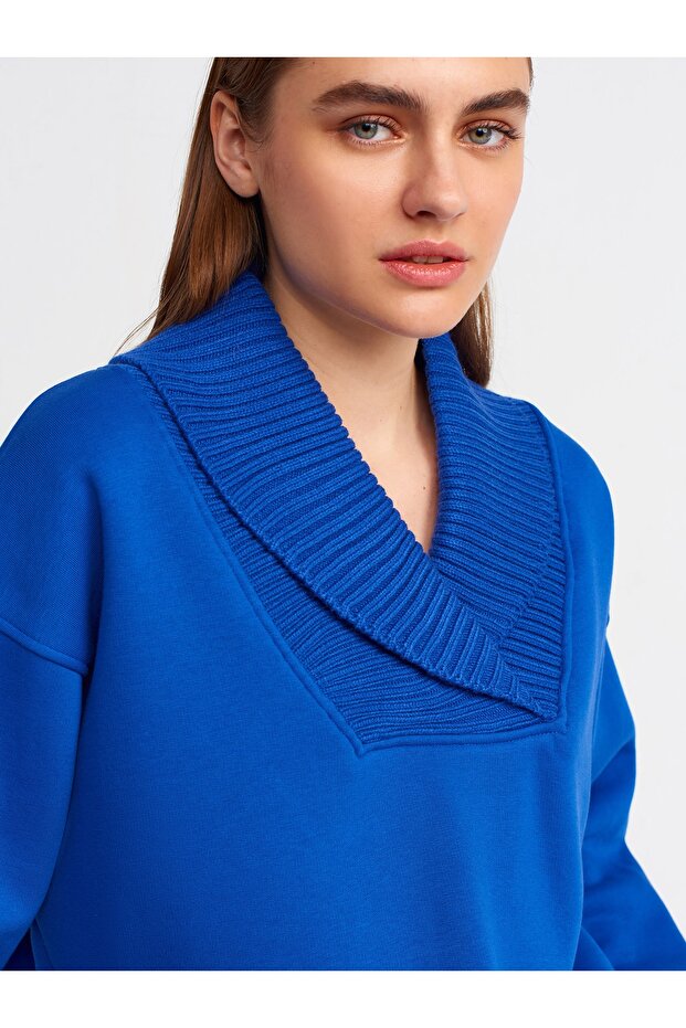 40102 Triko Garnili Sweatshırt-saks - 5