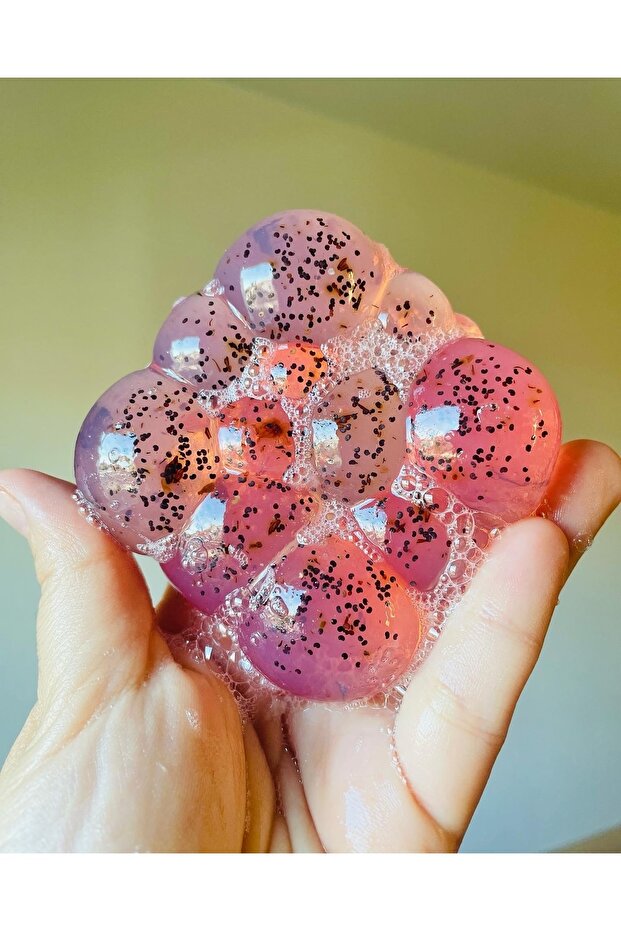 Pembe Gül Aromalı Şeffaf Bubble Sabun