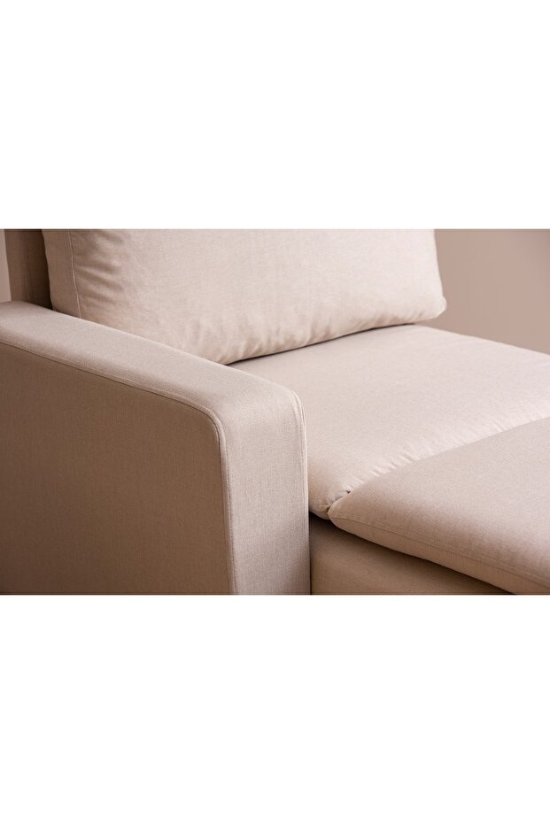 Lungo Modüler Daybed - Krem Keten - 2