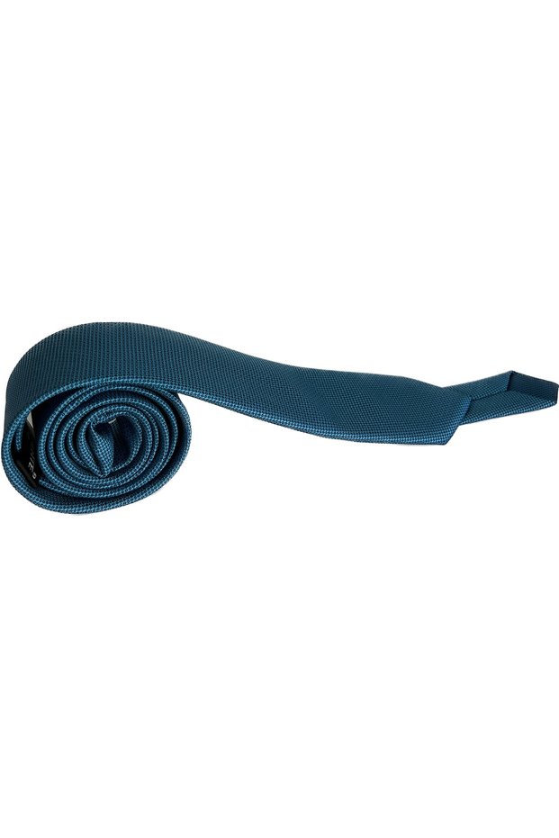 Men's Petrol Blue Dobby Handkerchief Tie