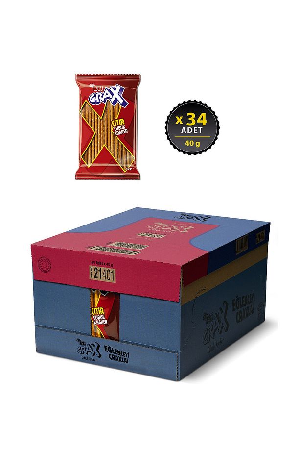 Crax Sade Çubuk Kraker 40 g x 34 Adet - 2