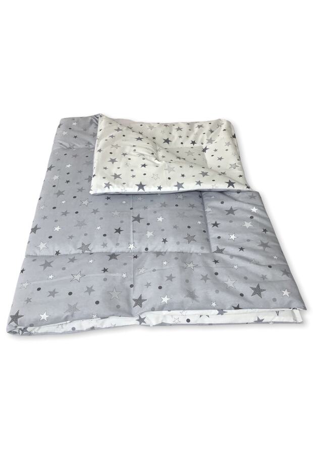 Single Duvet Cover (Duvet Cover) New Gray Star 100 X 200 cm (It is only a Duvet Cover)
