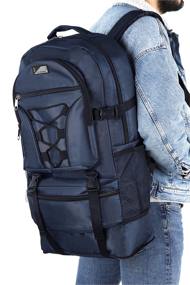 St-02 Mountaineer Waterproof Multi-Compartment Camper-Travel-Mountaineer Bag Navy Blue