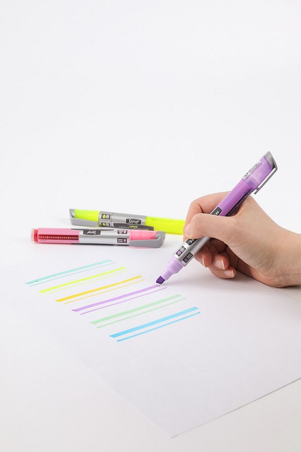Likit Fosforlu Kalem - Pastel Renkler - 6lı Set - 6
