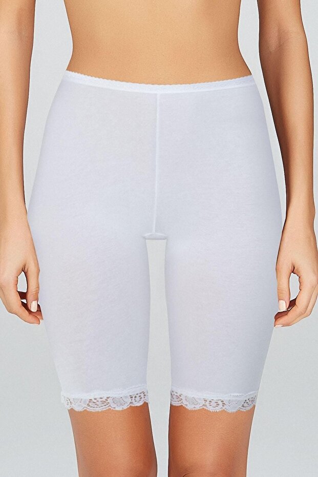 Kadın Beyaz Basic Long Paçali Külot Bk0653501beya - 2
