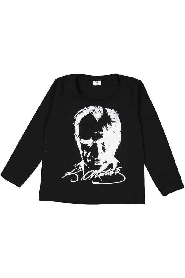 Atatürk Long Sleeve Combed Cotton Super T-Shirt 23 April 29 October Atatürk Long Sleeve