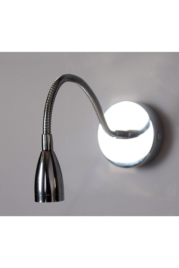 Mylights Gümüş Sipreli Hareketli Okumam Lambası Yatak Başı Gece Lambası Aplik Led Aplik - 1