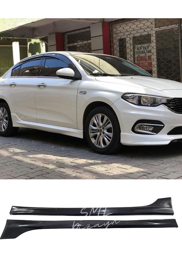 Fiat Egea Hatchback-sedan Yan Marşpiyel (PLASTİK) Boyasız Egea Yan-marşbiyel-bodykit-ek - 3