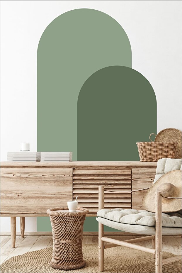 Bohem Oval 2'li Duvar Sticker - 2