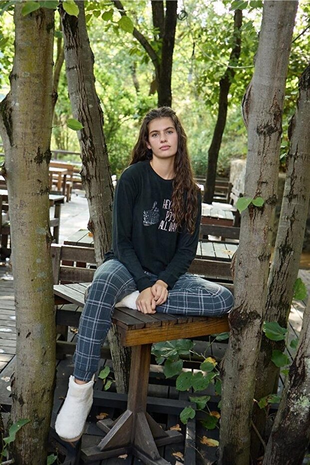 Black Women's Thermal Pajamas Set New Season