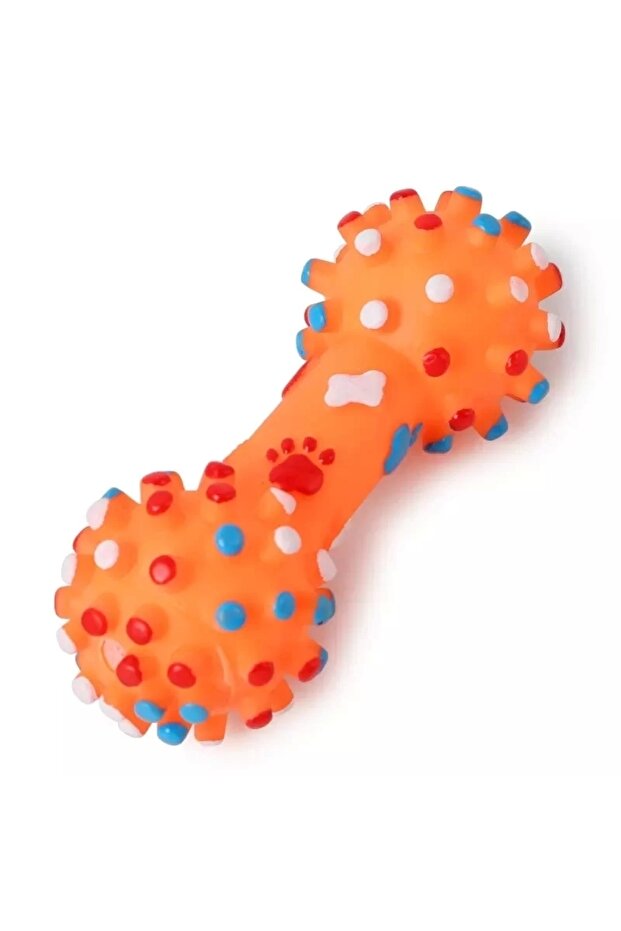 Spiky, Squeaky Dumbbell Dog Toy 11 cm