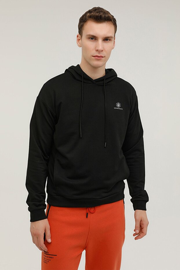 M-sn73 Basic Hoodiee 2pr Siyah Erkek سويت شيرت