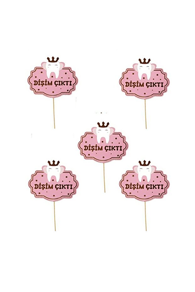 First Tooth Girl's Speech Bubble Gilded Set of 5