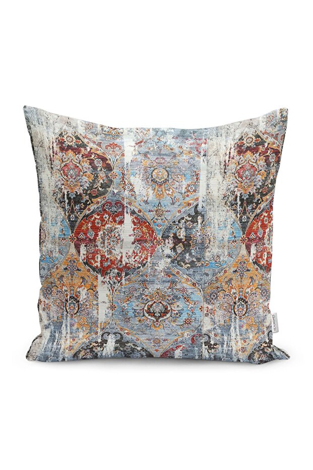 Antique Themed Antique Motif Local Patterned Digital Printed Pillow Cushion Cover