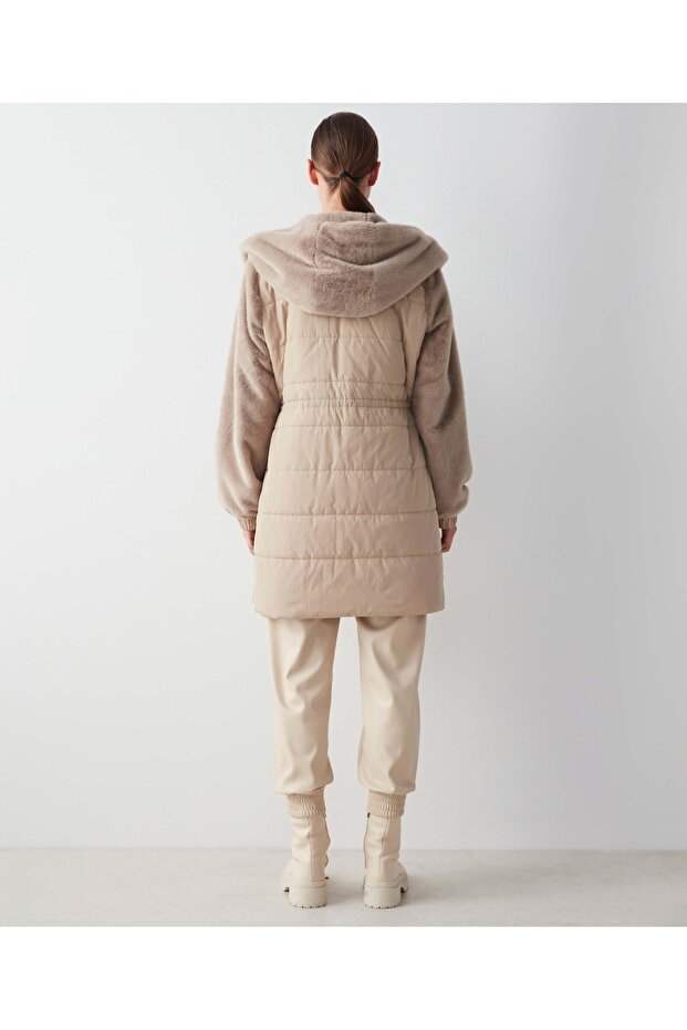 Pelüş Mix Şişme Mont - 1