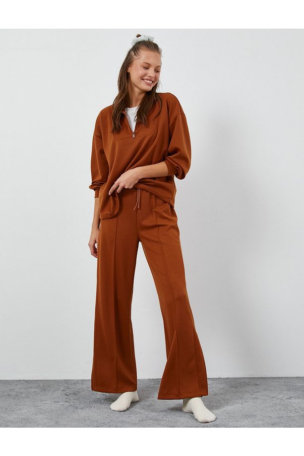 Geniş Paça Pijama Altı Beli Bağcıklı - 1