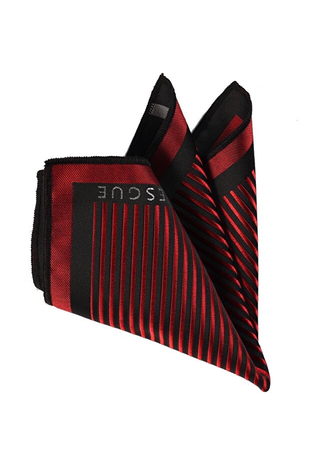 Burgundy Patterned Handkerchief - 1