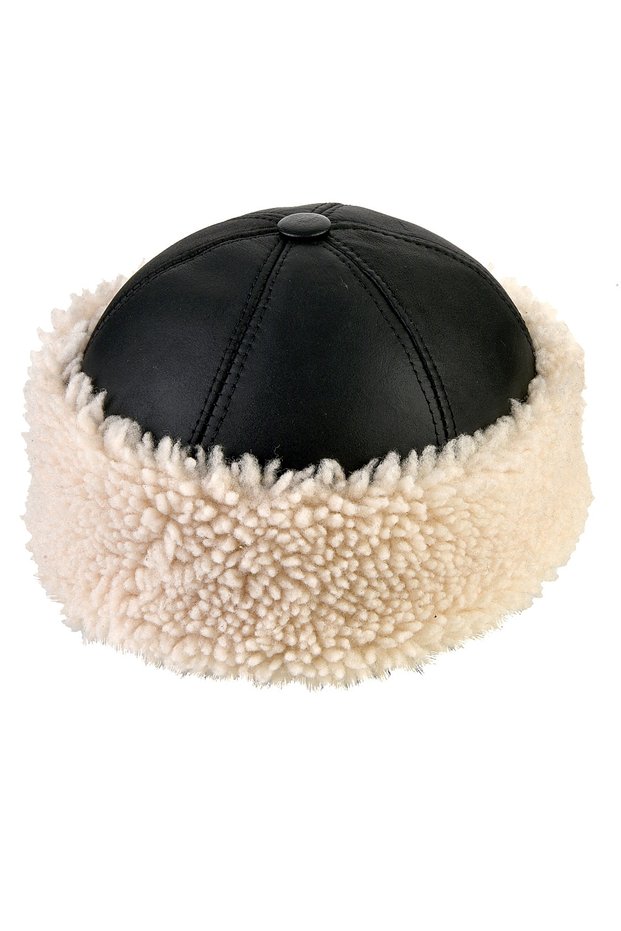 Genuine Leather White Fur Outdoor Man Börk