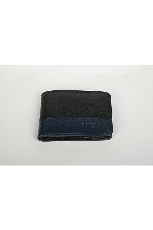 Men's Leather Double Color Gift Multi-Compartment Useful Men's Wallet