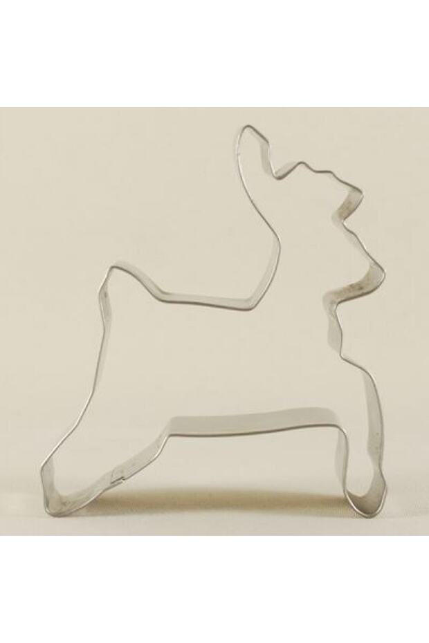 New Year's Themed Metal Cookie and Sugar Dough Mold Deer