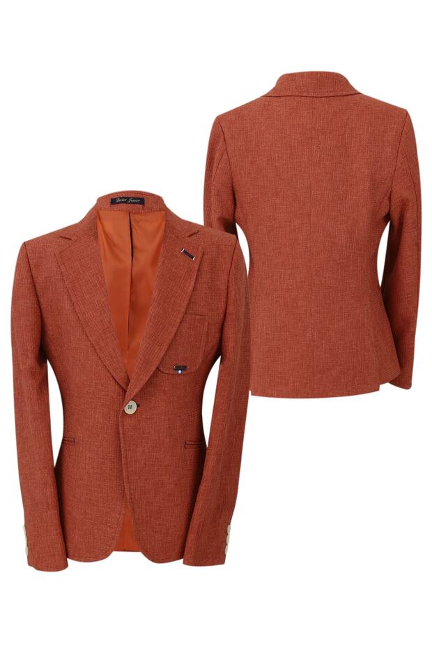 Erkek Çocuk Blazer Tek Ceket - 6