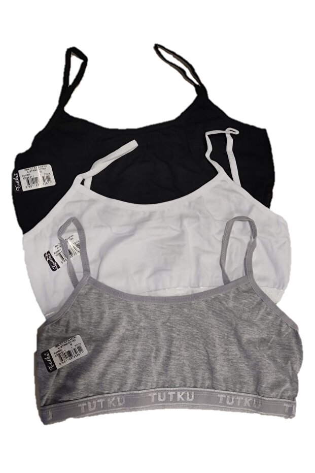 Capless Training Bra with Rope Straps 3 Pack