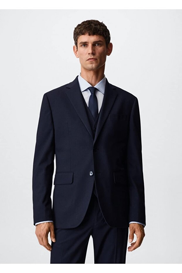 Dar Kesim Blazer Ceket - 1