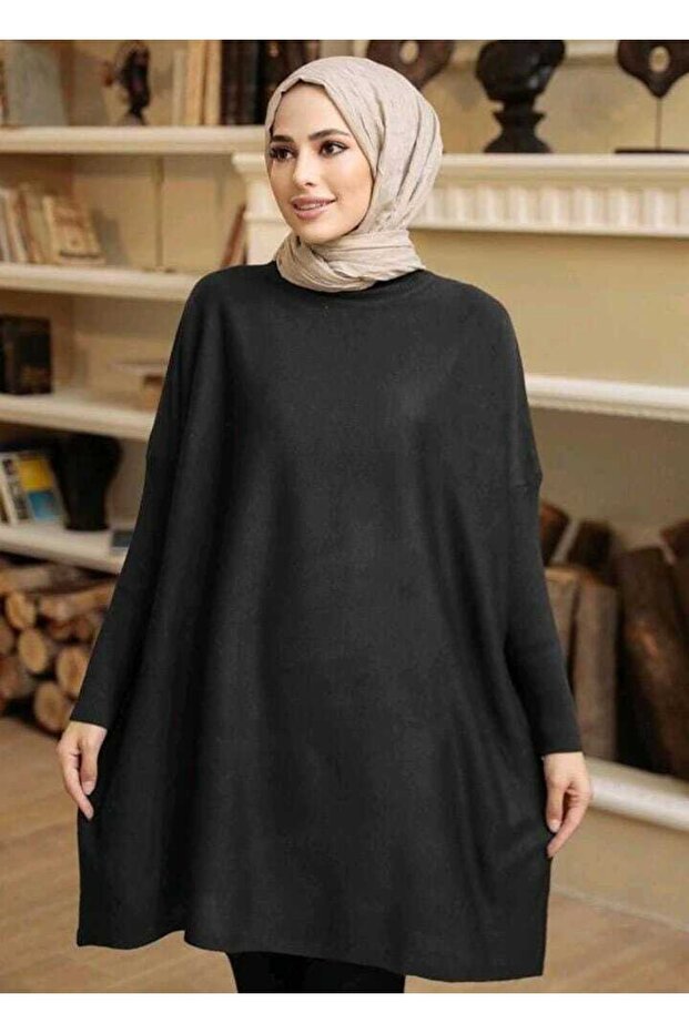 Wonderful Women's Half Turtleneck Knitwear Poncho Sweater Tunic