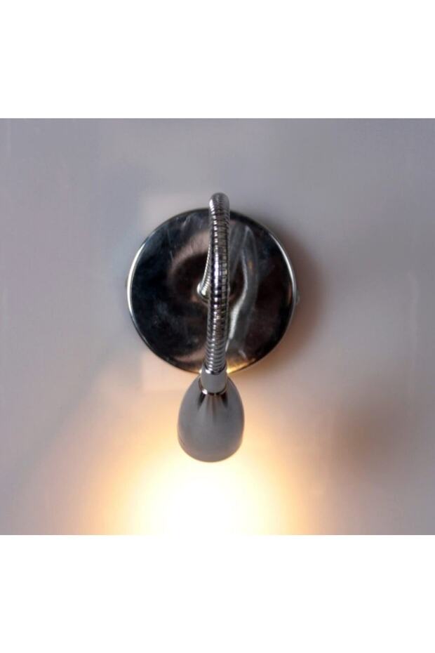 Mylights Gümüş Sipreli Hareketli Okumam Lambası Yatak Başı Gece Lambası Aplik Led Aplik - 1