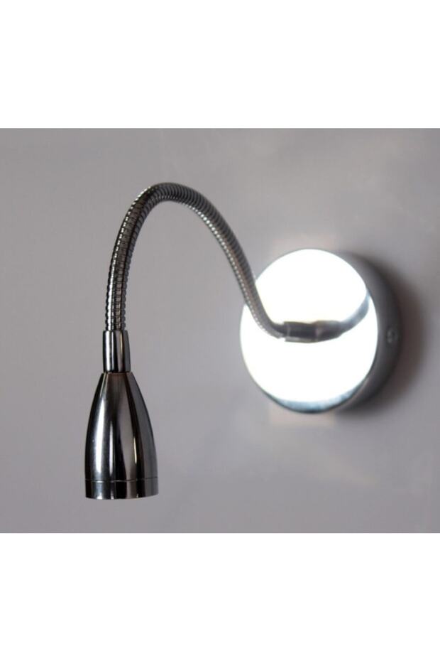 Mylights Gümüş Sipreli Hareketli Okumam Lambası Yatak Başı Gece Lambası Aplik Led Aplik - 3