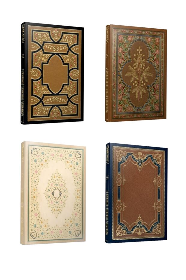 Antique Thread Stitched Hard Cover Notebook 17X24Cm 112 Sheets Special (Pack of 4)