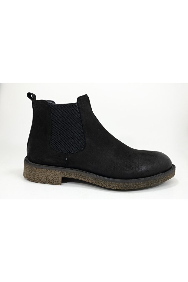 Genuine Leather Chelsea Black Men's Boots