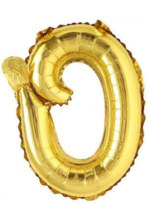O Letter Gold Handwritten Foil Balloon 18 Inc 45 cm