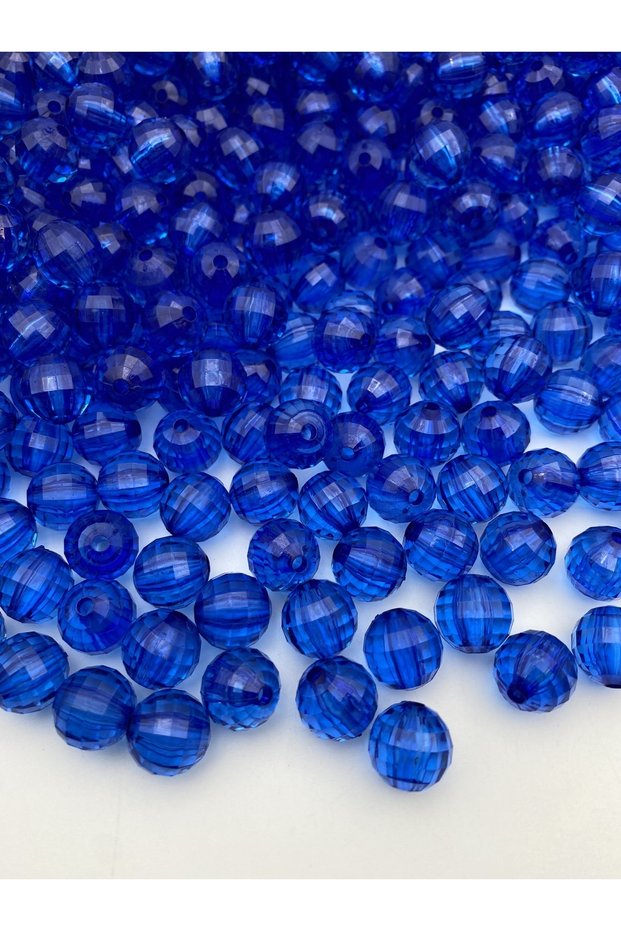 14mm Cobalt Blue Dark Blue/Navy Blue World Model Acrylic Beads, Jewelry, Bag Making Beads (100Gr,~72Pieces)
