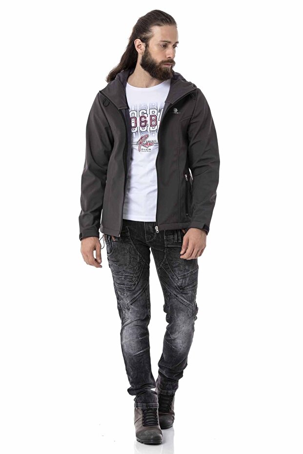 Cj285 Softshell Termal Şardonlu Antrasit Ceket - 5