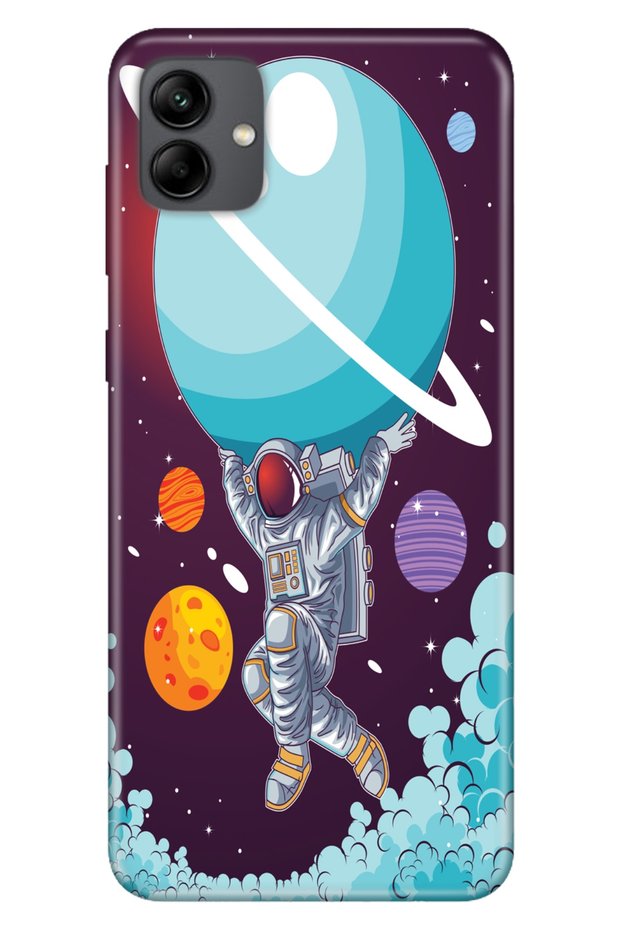 Astronaut with Moderna Pattern on Samsung Galaxy A04 Case Silicone