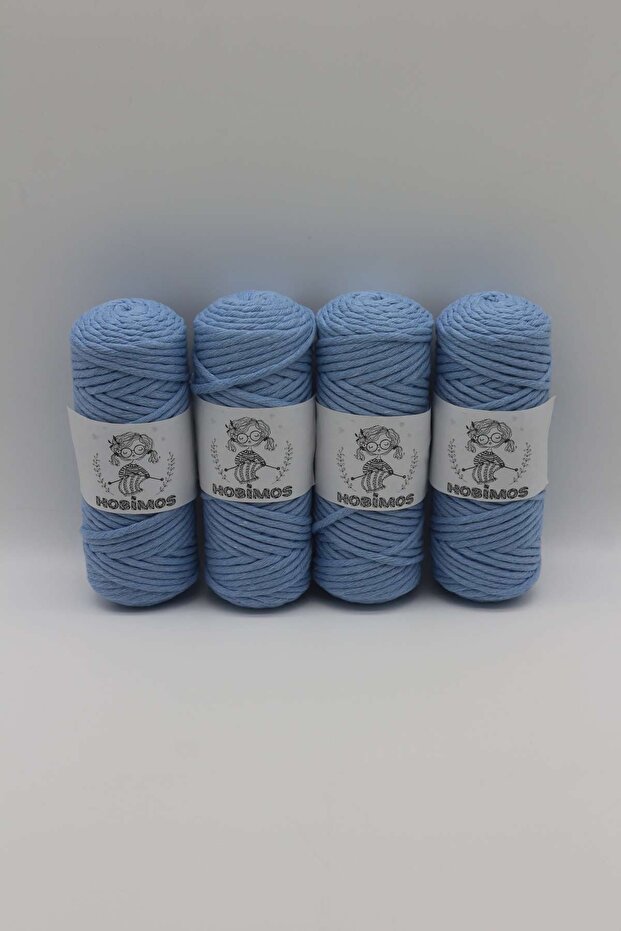 Macrame Thread Scannable 3 Mm Single Twist 4x250 - 1 Kg Cotton Macrame Thread - 1