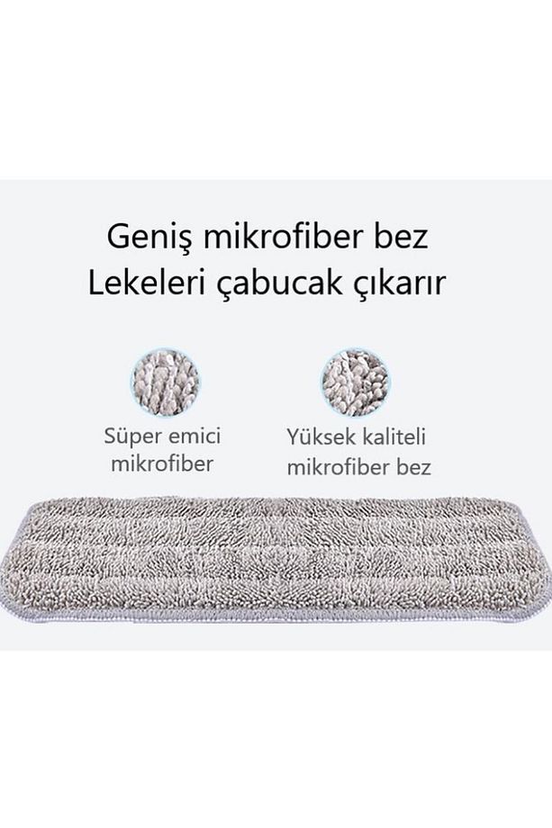 Yüksek Kaliteli Deterjan Hazneli Sprey Mop 2+1 Mikrofiber Yedek Paspas - 6
