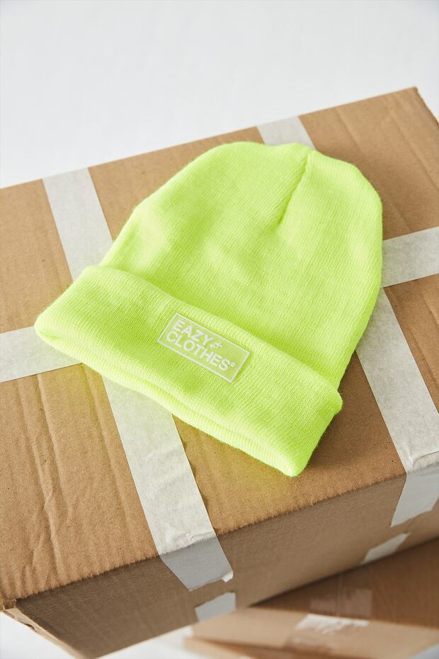 Eazy Basic Unisex Neon Sarı Bere - 1